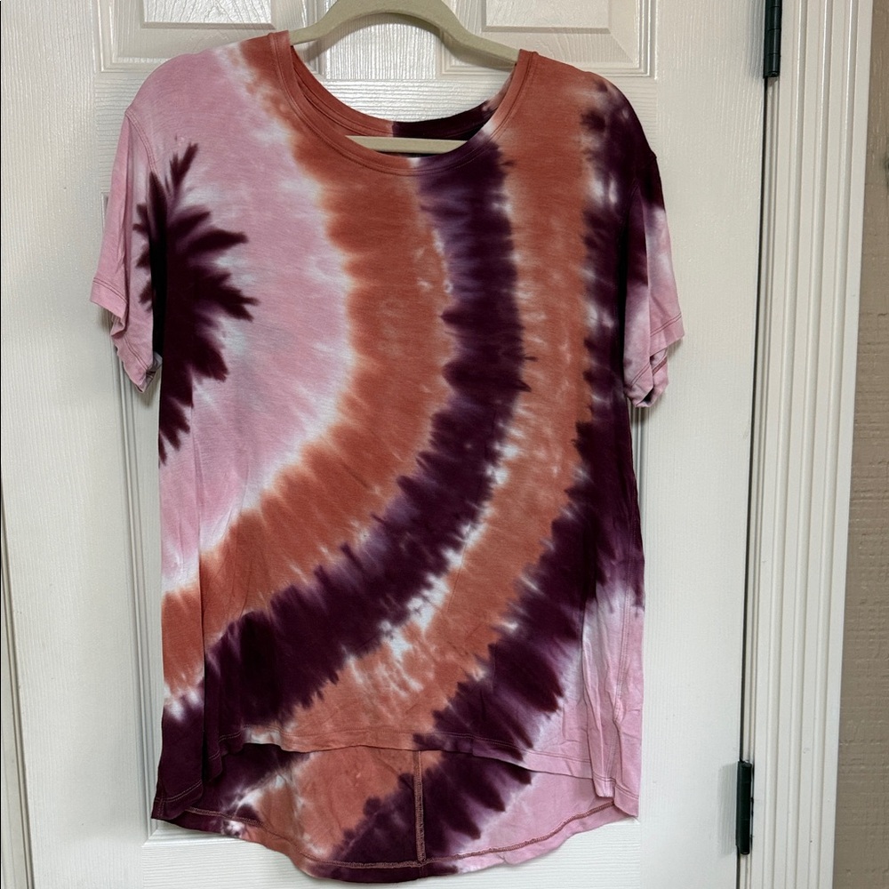 American Eagle Outfitters Tie-Dye Tee - Pink, Orange, and Purple